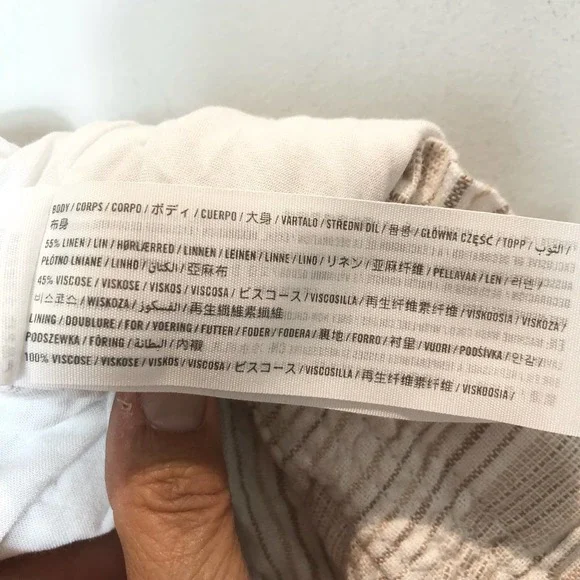 Abercrombie and Fitch White Striped Shorts - Picture 3 of 4